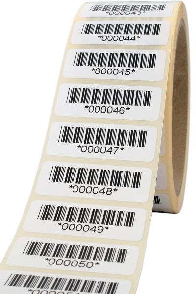 Barcodeetiketten 40x15mm Code-39 fortlaufend nummeriert