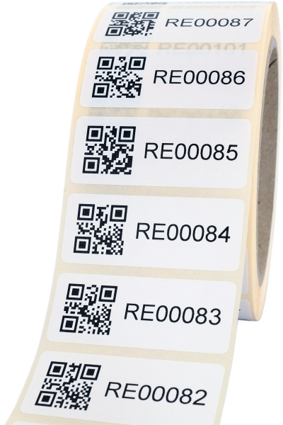 Barcodeetikett 50x20mm QR