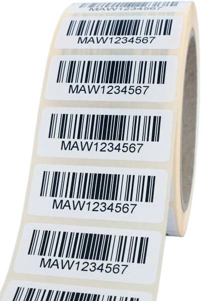 Barcodeetikett 50x20mm Code128 feste Nummerierung